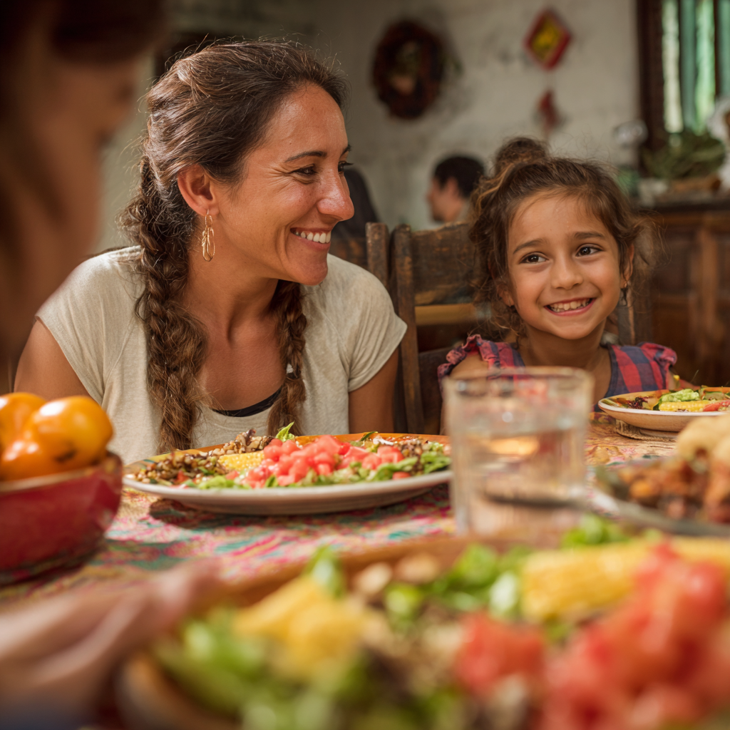 Adulto colombiano sonriente durmiendo pacíficamente en una cama cómoda, mostrando bienestar y descanso reparador